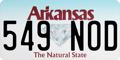 AR license plate 549NOD