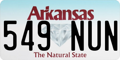 AR license plate 549NUN