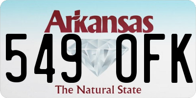 AR license plate 549OFK
