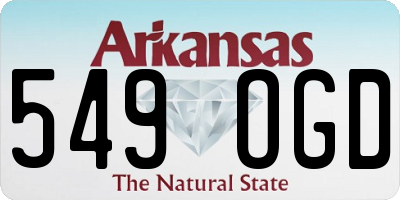 AR license plate 549OGD