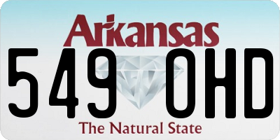 AR license plate 549OHD