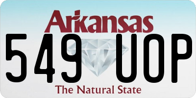 AR license plate 549UOP