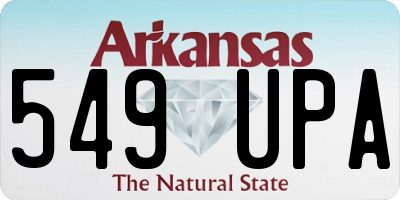 AR license plate 549UPA