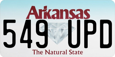 AR license plate 549UPD