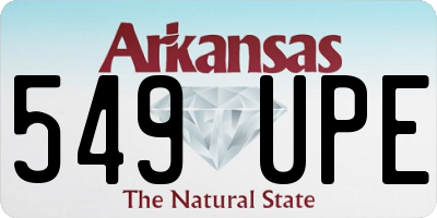 AR license plate 549UPE