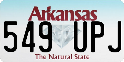 AR license plate 549UPJ