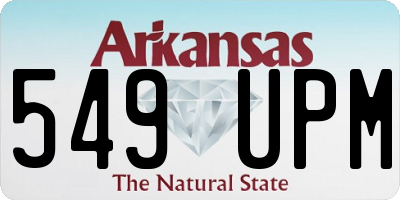 AR license plate 549UPM