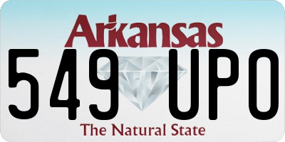 AR license plate 549UPO