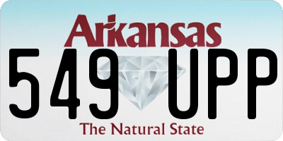 AR license plate 549UPP