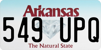 AR license plate 549UPQ