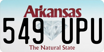 AR license plate 549UPU