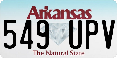 AR license plate 549UPV