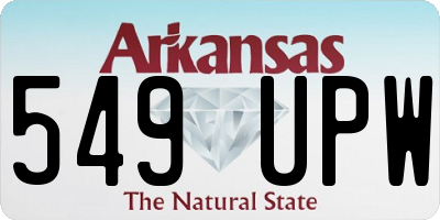 AR license plate 549UPW