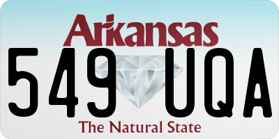 AR license plate 549UQA