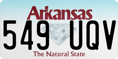 AR license plate 549UQV