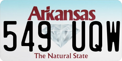AR license plate 549UQW