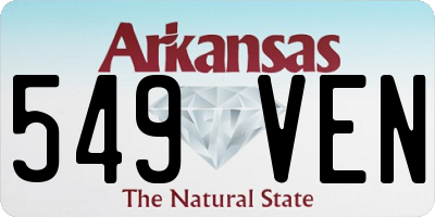 AR license plate 549VEN