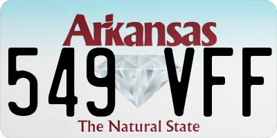 AR license plate 549VFF