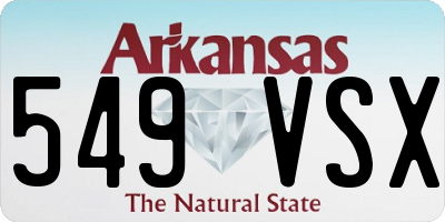 AR license plate 549VSX