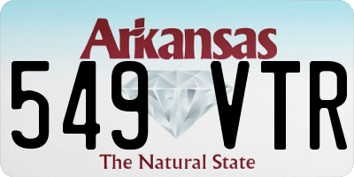 AR license plate 549VTR