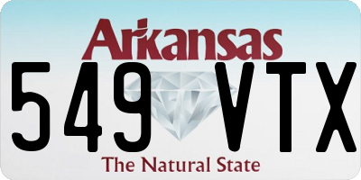 AR license plate 549VTX