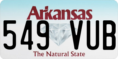 AR license plate 549VUB