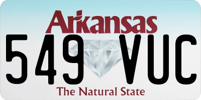 AR license plate 549VUC