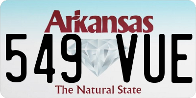 AR license plate 549VUE