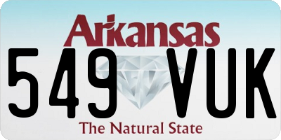 AR license plate 549VUK