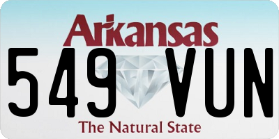 AR license plate 549VUN