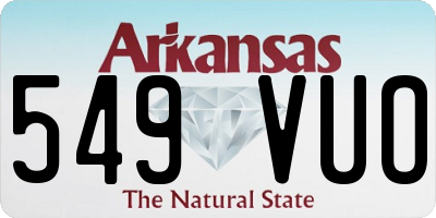 AR license plate 549VUO