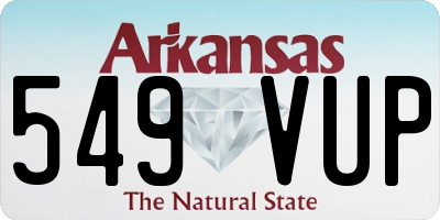 AR license plate 549VUP