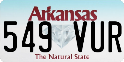 AR license plate 549VUR