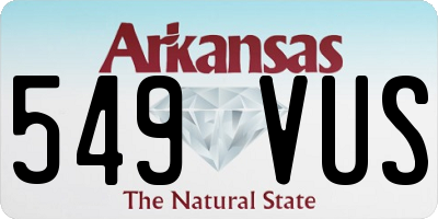 AR license plate 549VUS