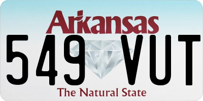 AR license plate 549VUT