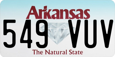 AR license plate 549VUV