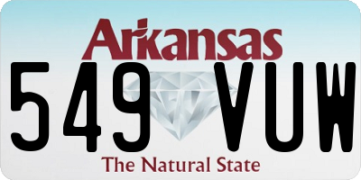 AR license plate 549VUW