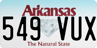 AR license plate 549VUX