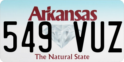 AR license plate 549VUZ