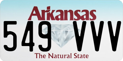 AR license plate 549VVV