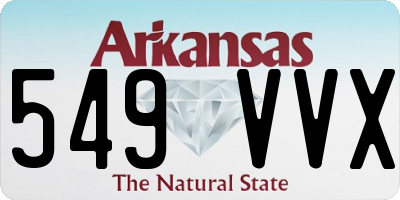 AR license plate 549VVX