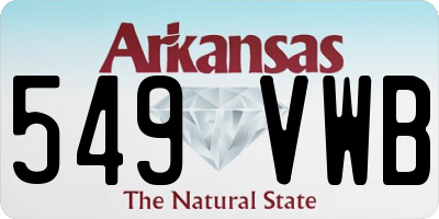 AR license plate 549VWB