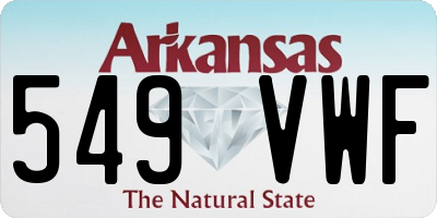 AR license plate 549VWF