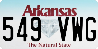 AR license plate 549VWG