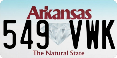 AR license plate 549VWK
