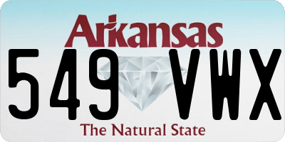 AR license plate 549VWX