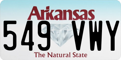 AR license plate 549VWY