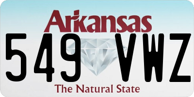 AR license plate 549VWZ