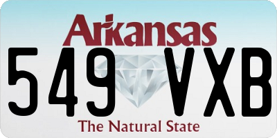 AR license plate 549VXB