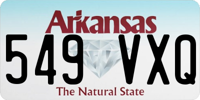 AR license plate 549VXQ